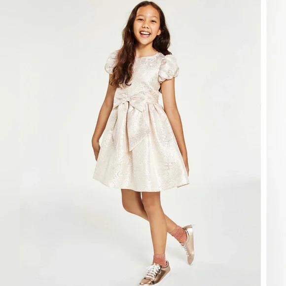 rare editions birthday dress NEW Rare Editions White Birthday Dress with Pink Striped Trim